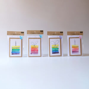 MauveDesign | 0070 | Card and Envelope set | Hand painted gift and cake set