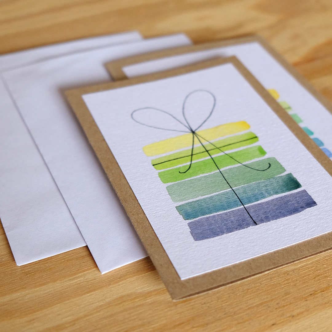 MauveDesign | 0045 | Card and Envelope set | Hand painted gift | Cool