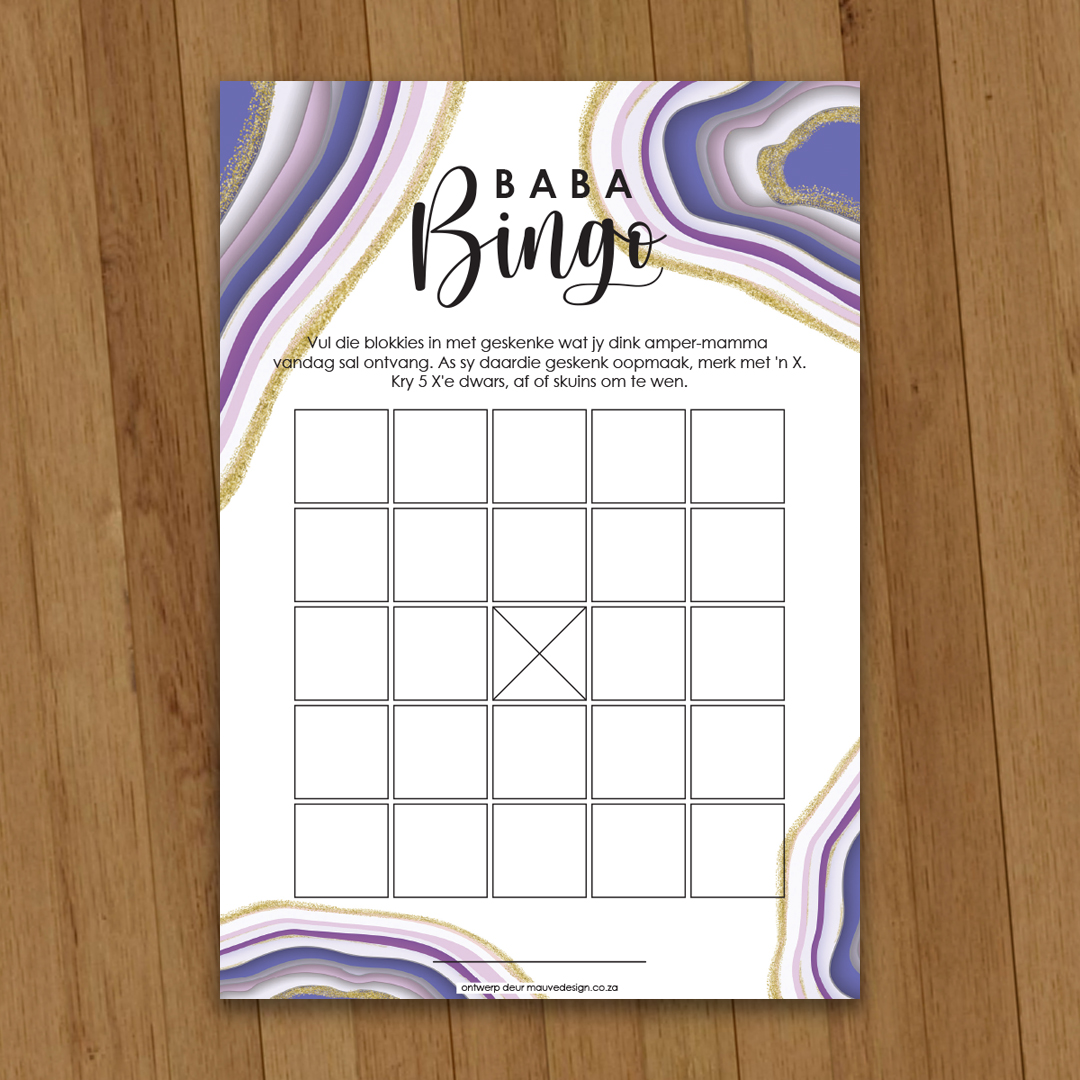 MauveDesign | Baby Shower game