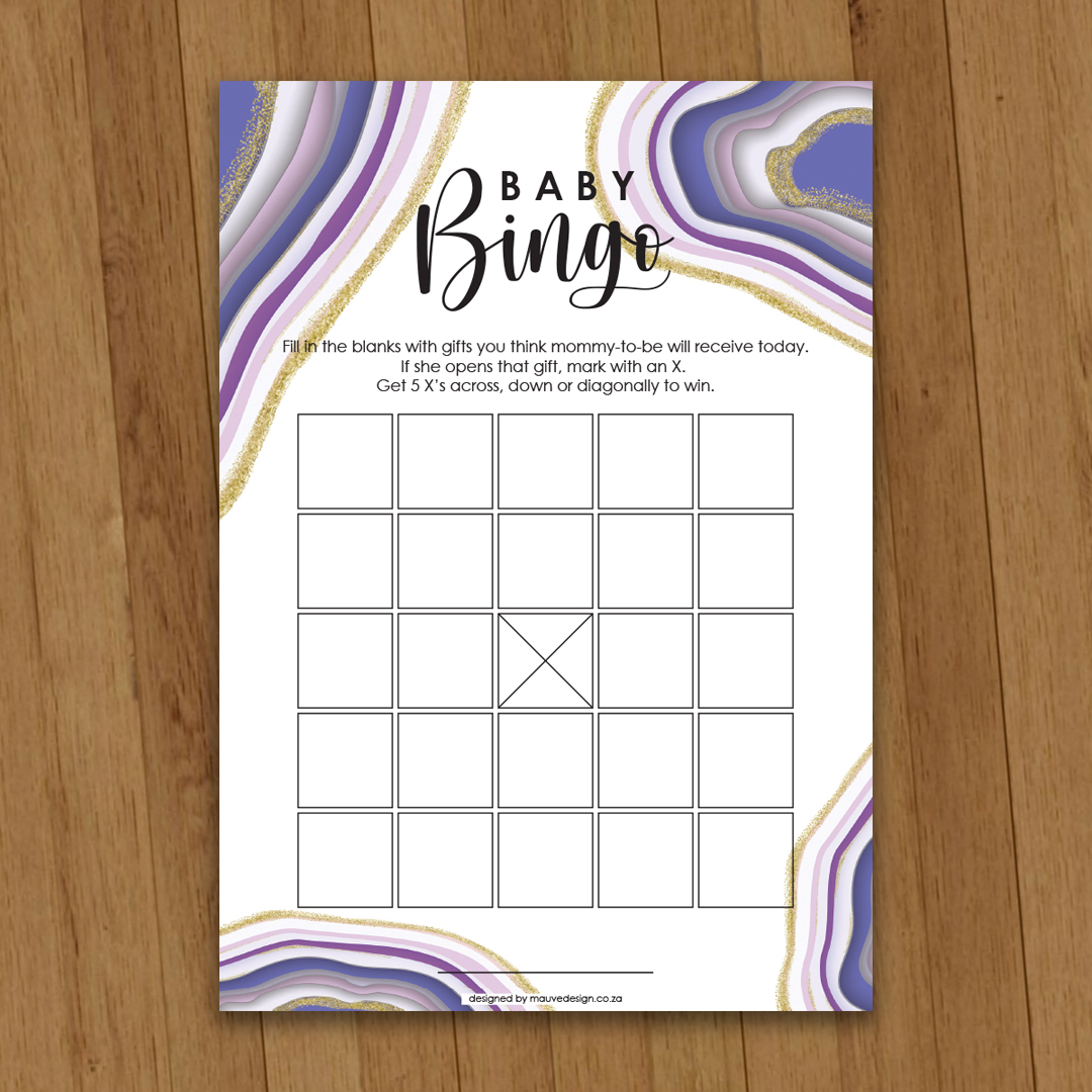 MauveDesign | Baby Shower game