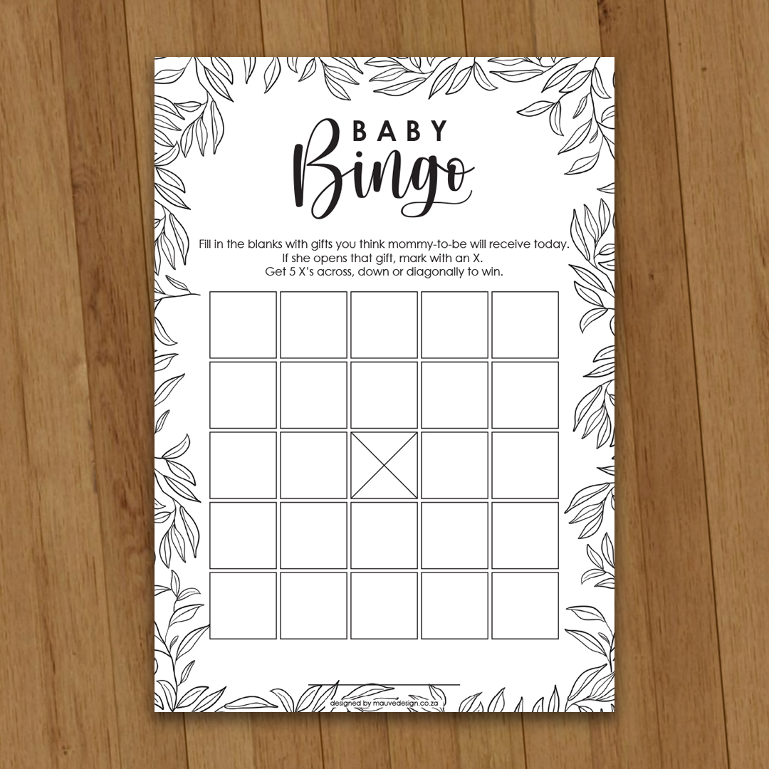 MauveDesign | Baby Shower game