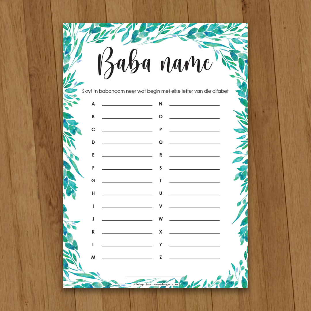 MauveDesign | Baby Shower game