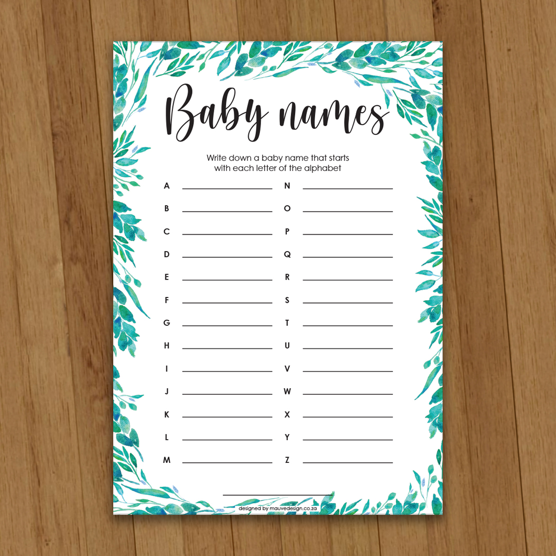 MauveDesign | Baby Shower game