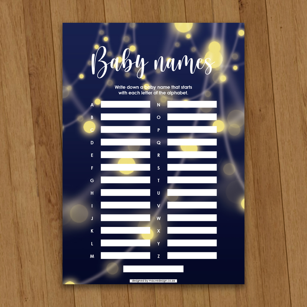 MauveDesign | Baby Shower game