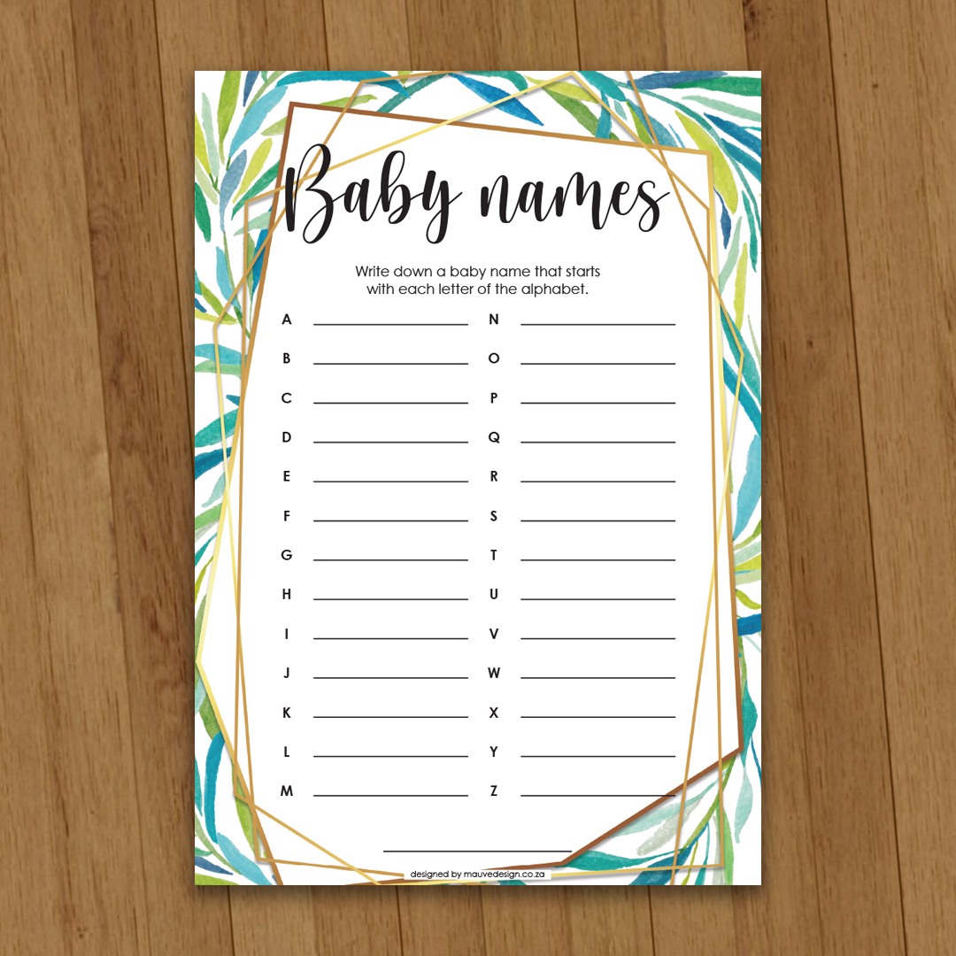 MauveDesign | Baby Shower game