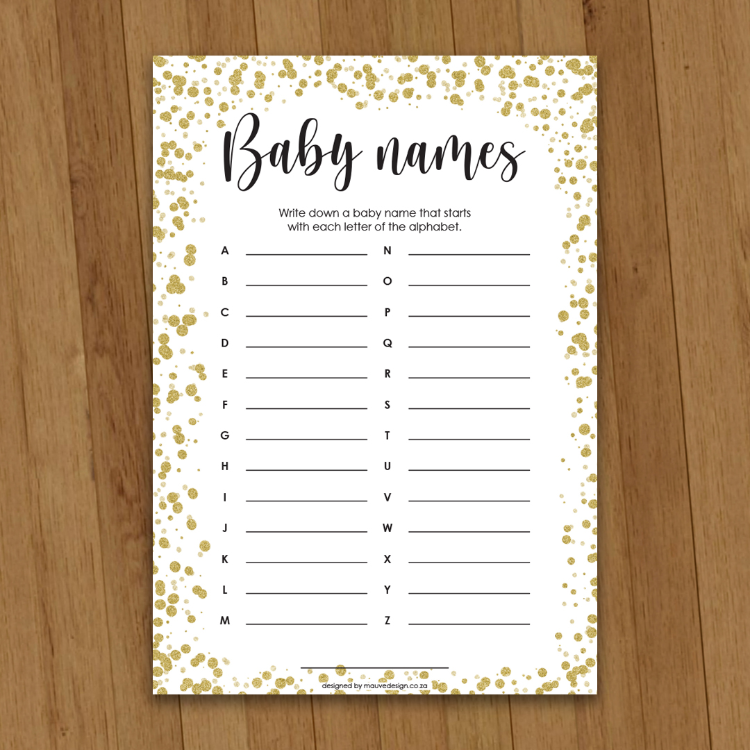 MauveDesign | Baby Shower game