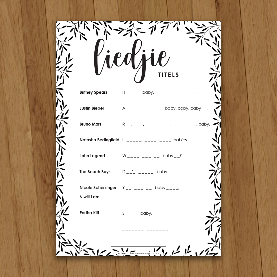 MauveDesign | Baby Shower game