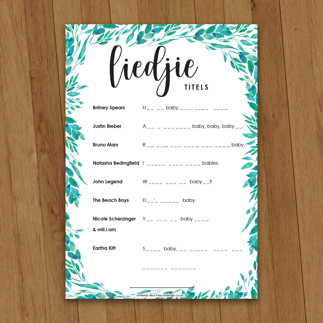 MauveDesign | Baby Shower game