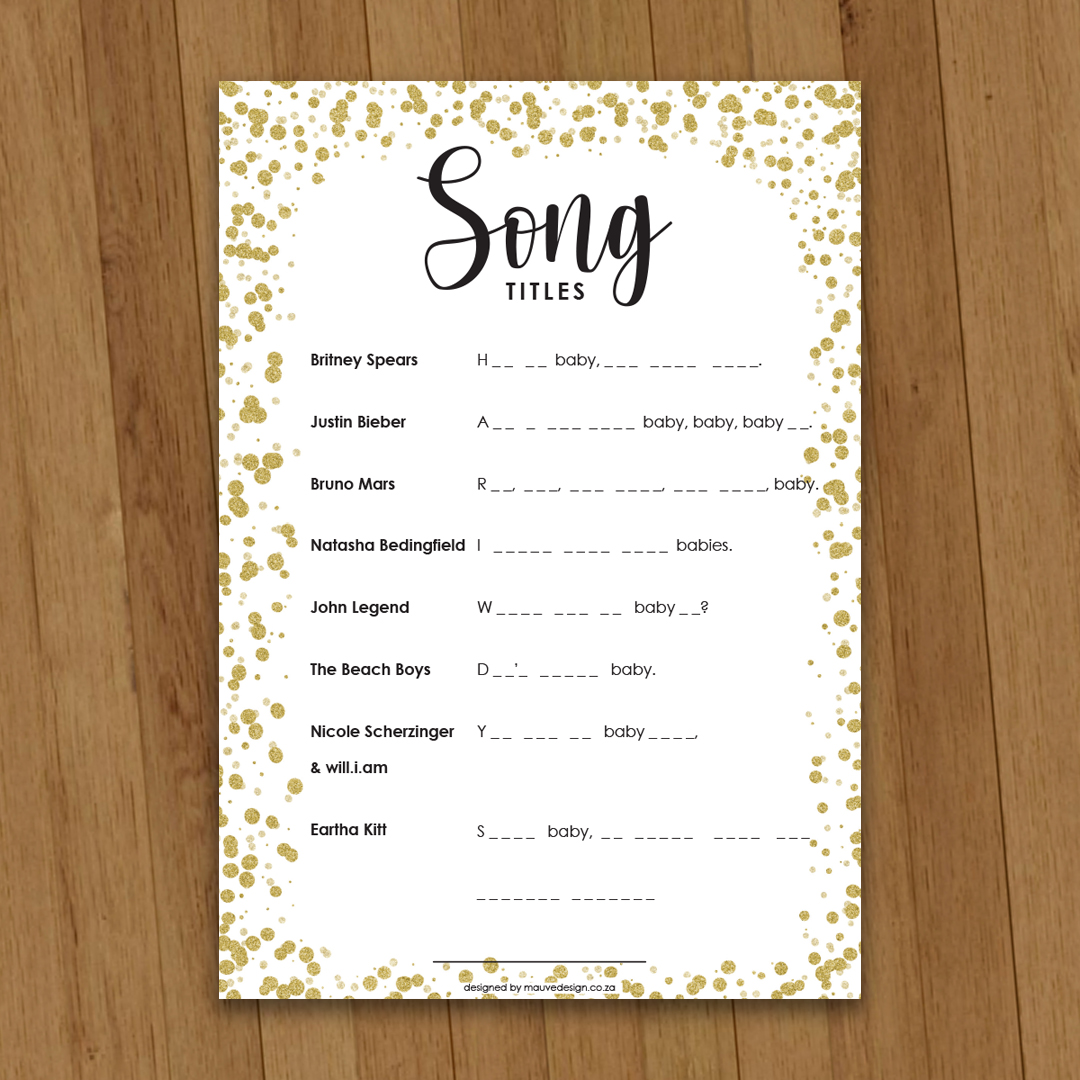 MauveDesign | Baby Shower game