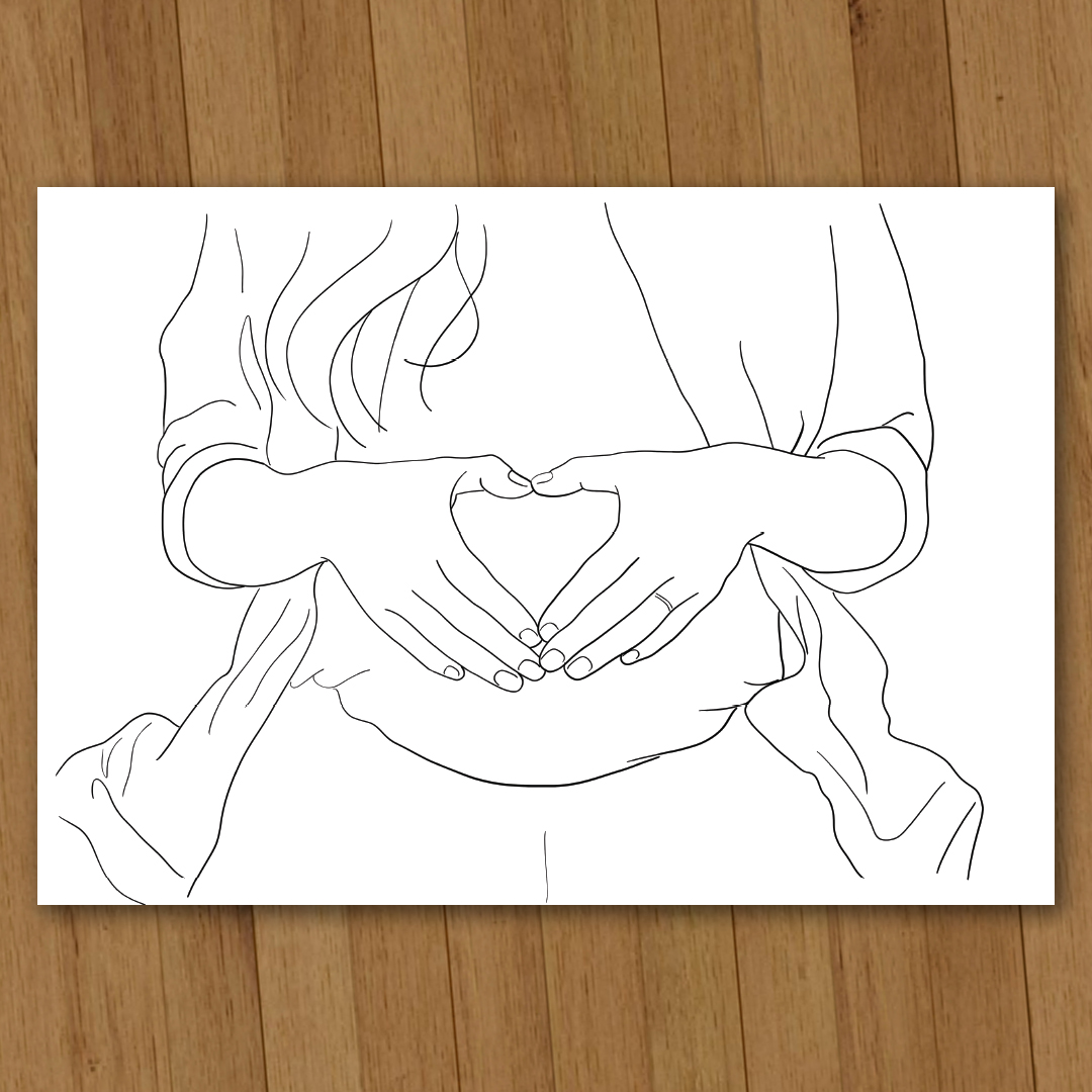 MauveDesign | 0717 | Line drawing | Pregnancy 1
