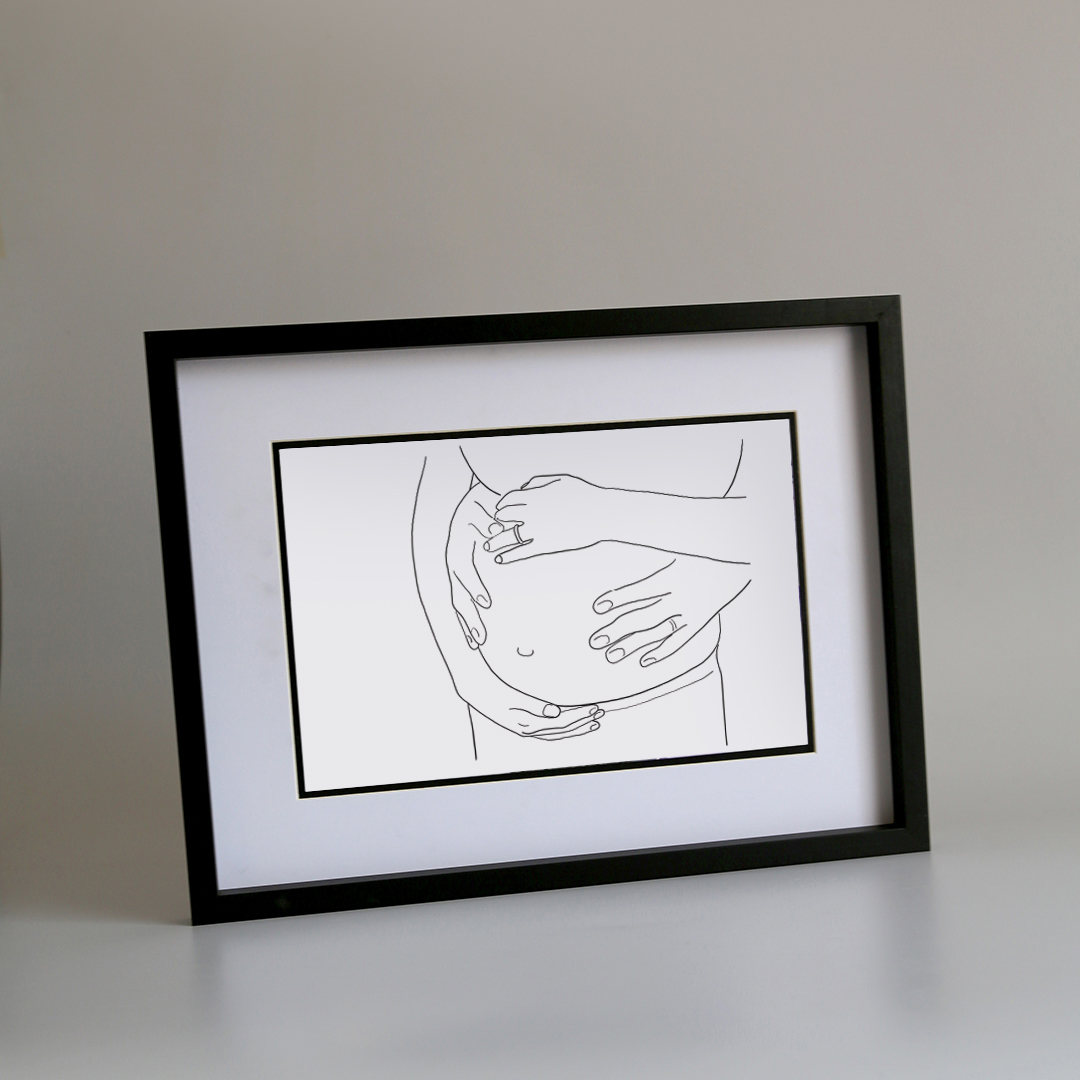 MauveDesign | 0720 | Line drawing | Pregnancy 2