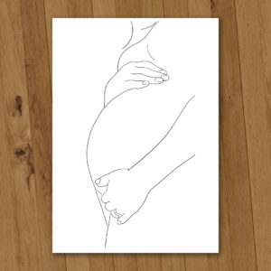 MauveDesign | 0726 | Line drawing | Pregnancy 4