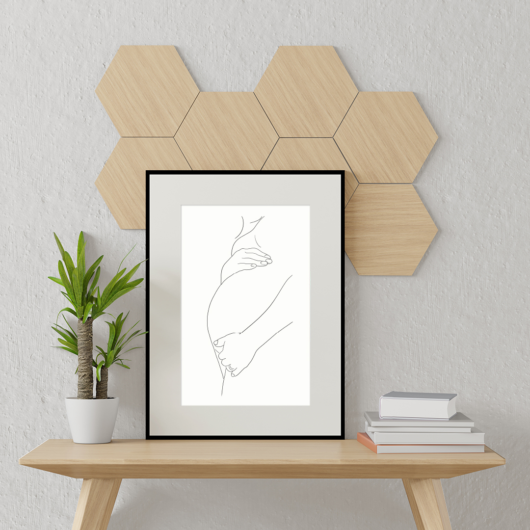 MauveDesign | 0726 | Line drawing | Pregnancy 4