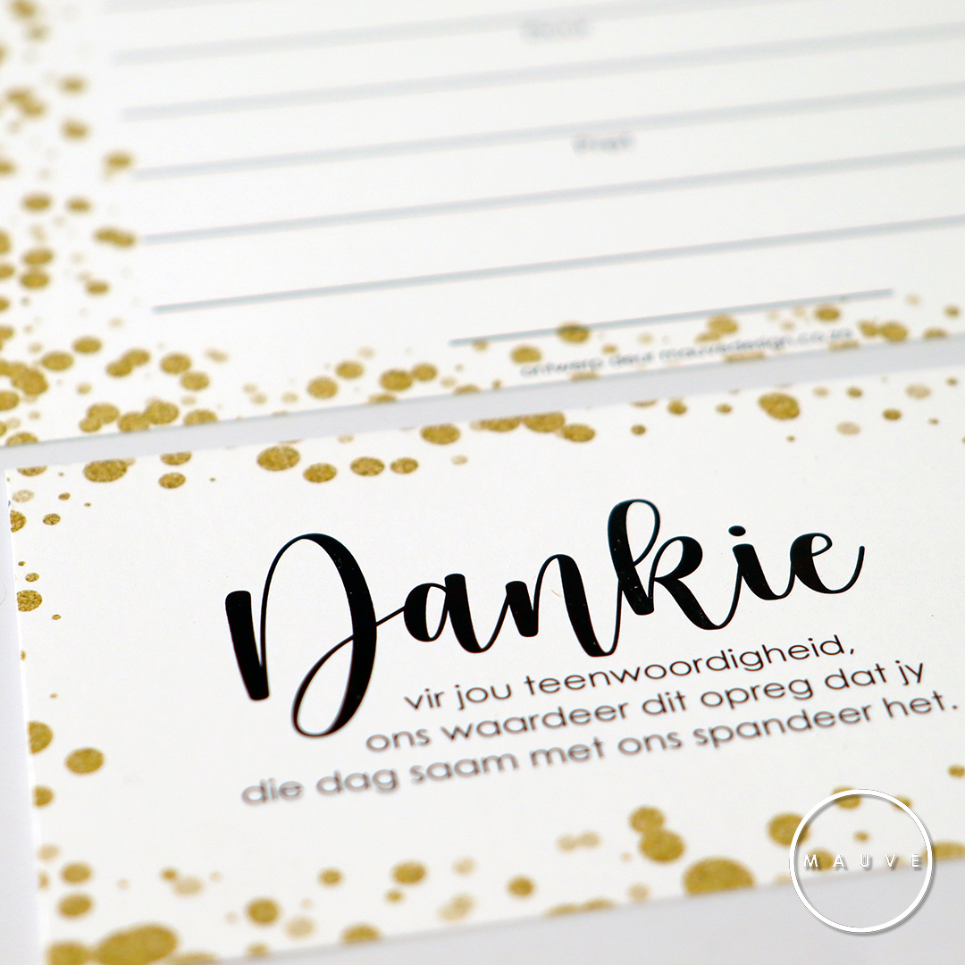 MauveDesign baby shower kitchen tea game, thank you cards