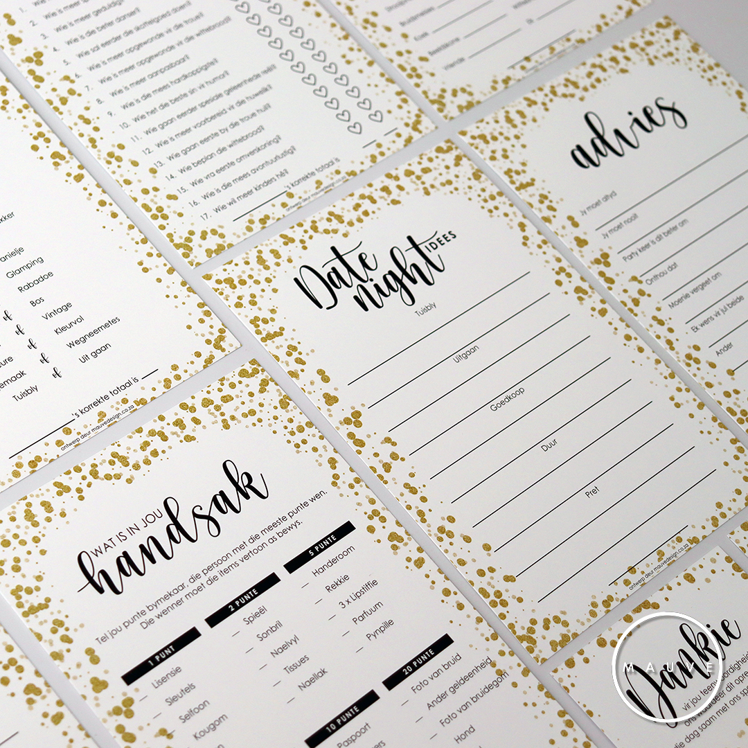 MauveDesign baby shower kitchen tea game, Date night ideas