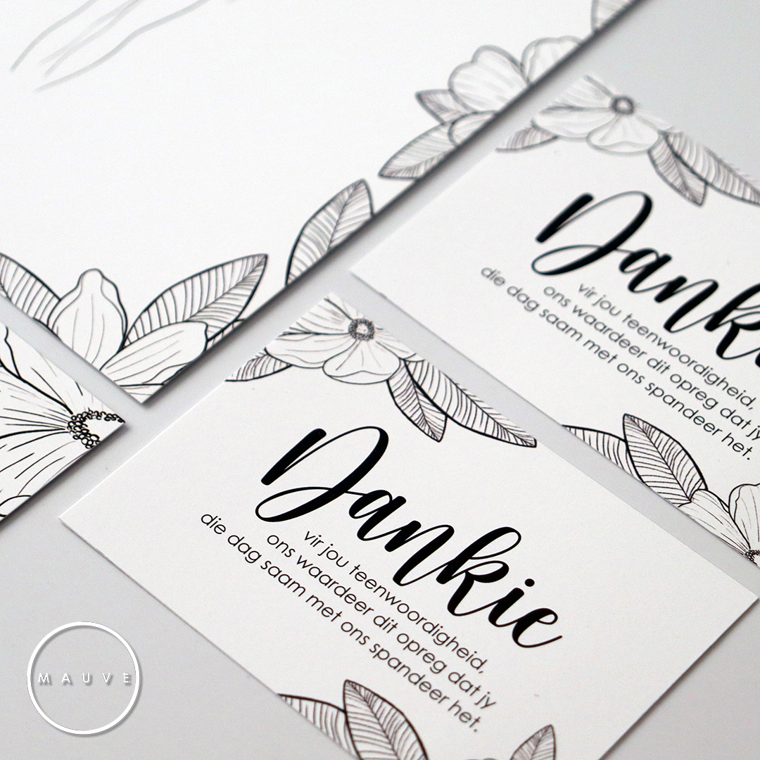 MauveDesign baby shower kitchen tea game, thank you cards