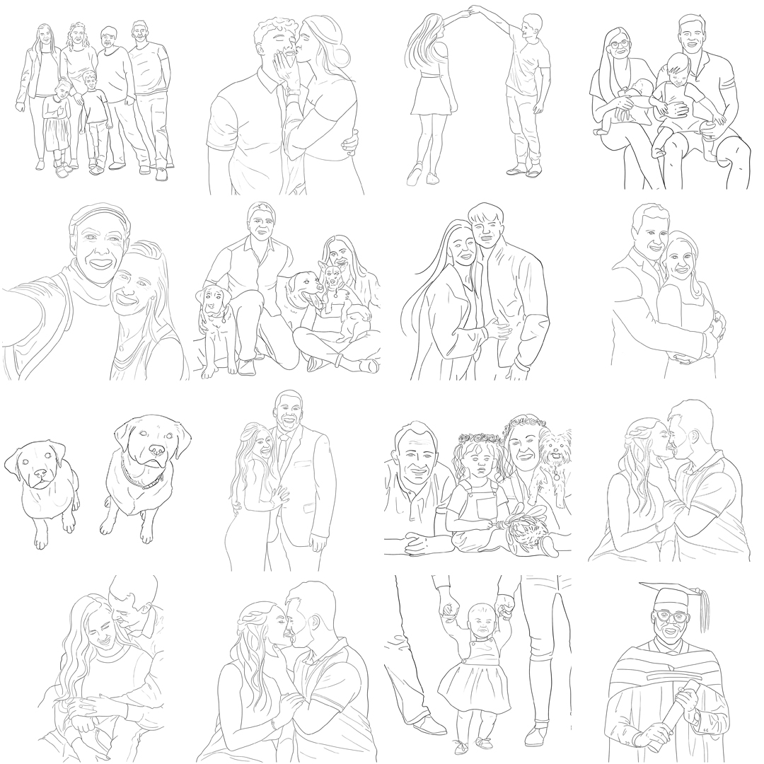 Custom line drawings by MauveDesign