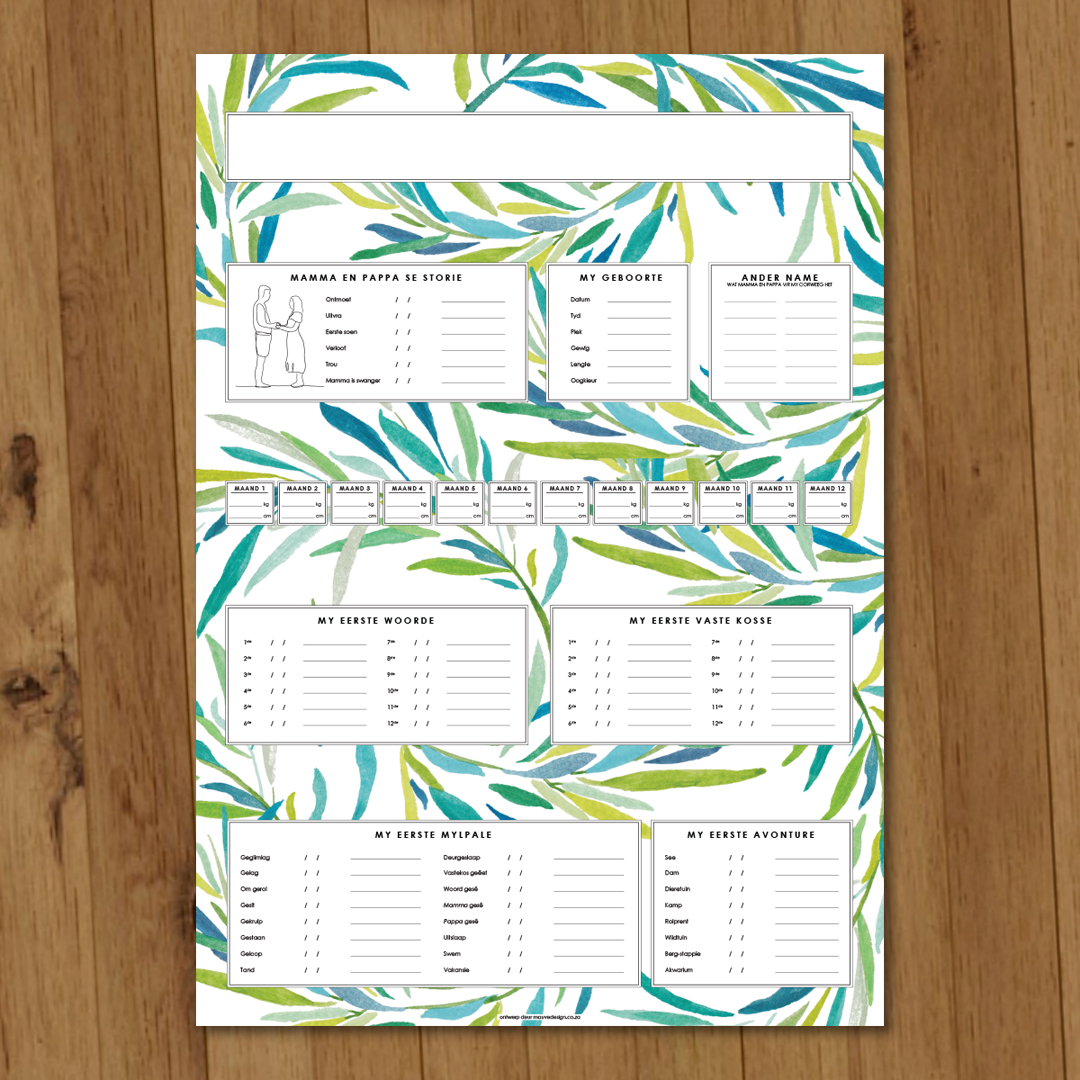 MauveDesign | Baby milestone poster