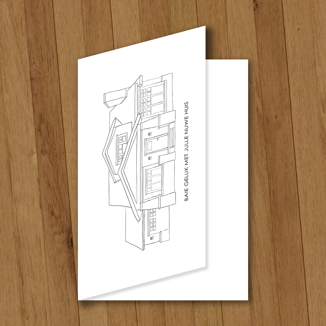 Line drawing cards New house