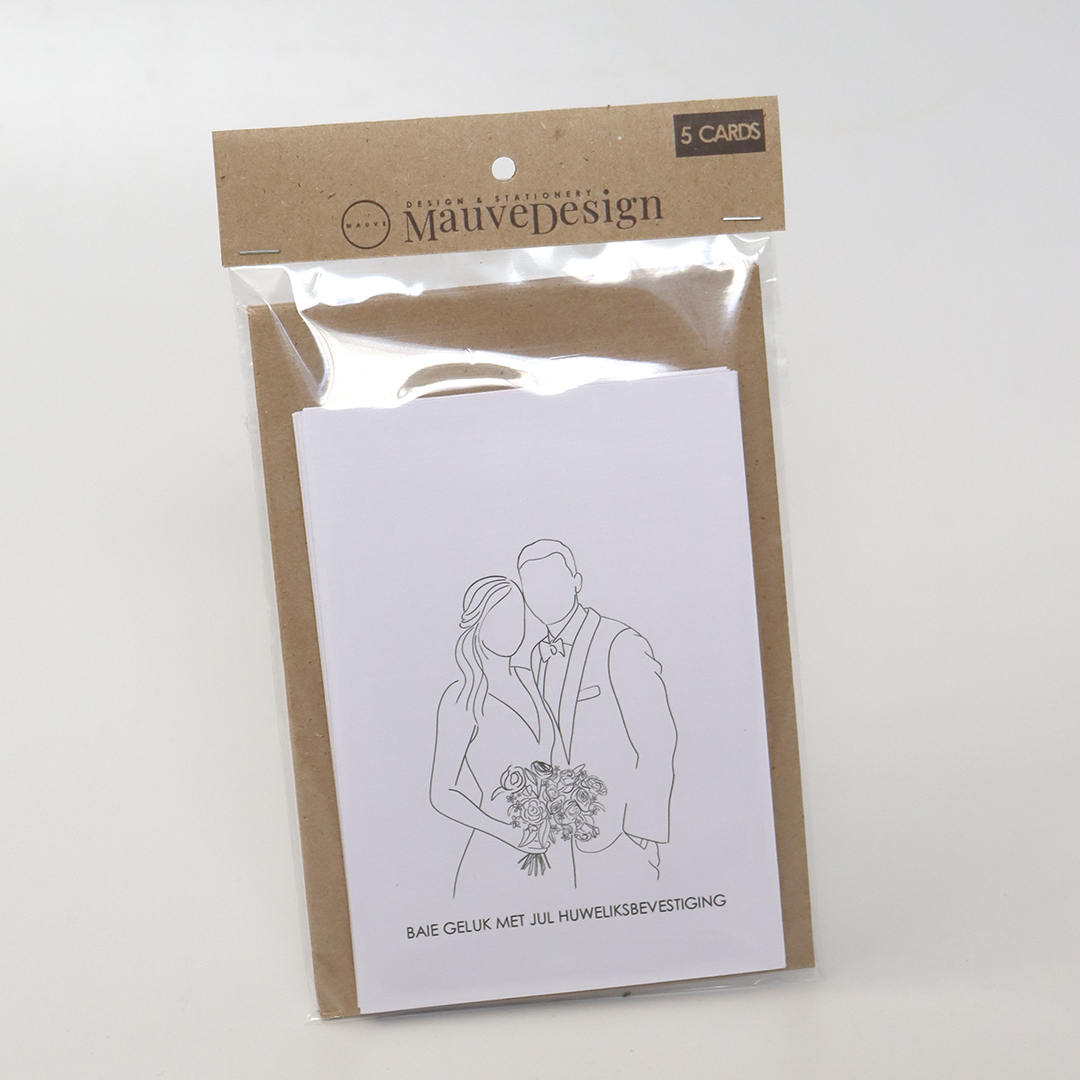 Line drawing cards AFRIKAANS Engagement Wedding New house Baby General celebration Verlowing Troue Baba huis Vier