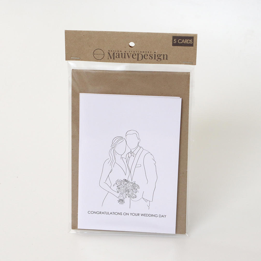 Line drawing cards Engagement Wedding New house Baby General celebration